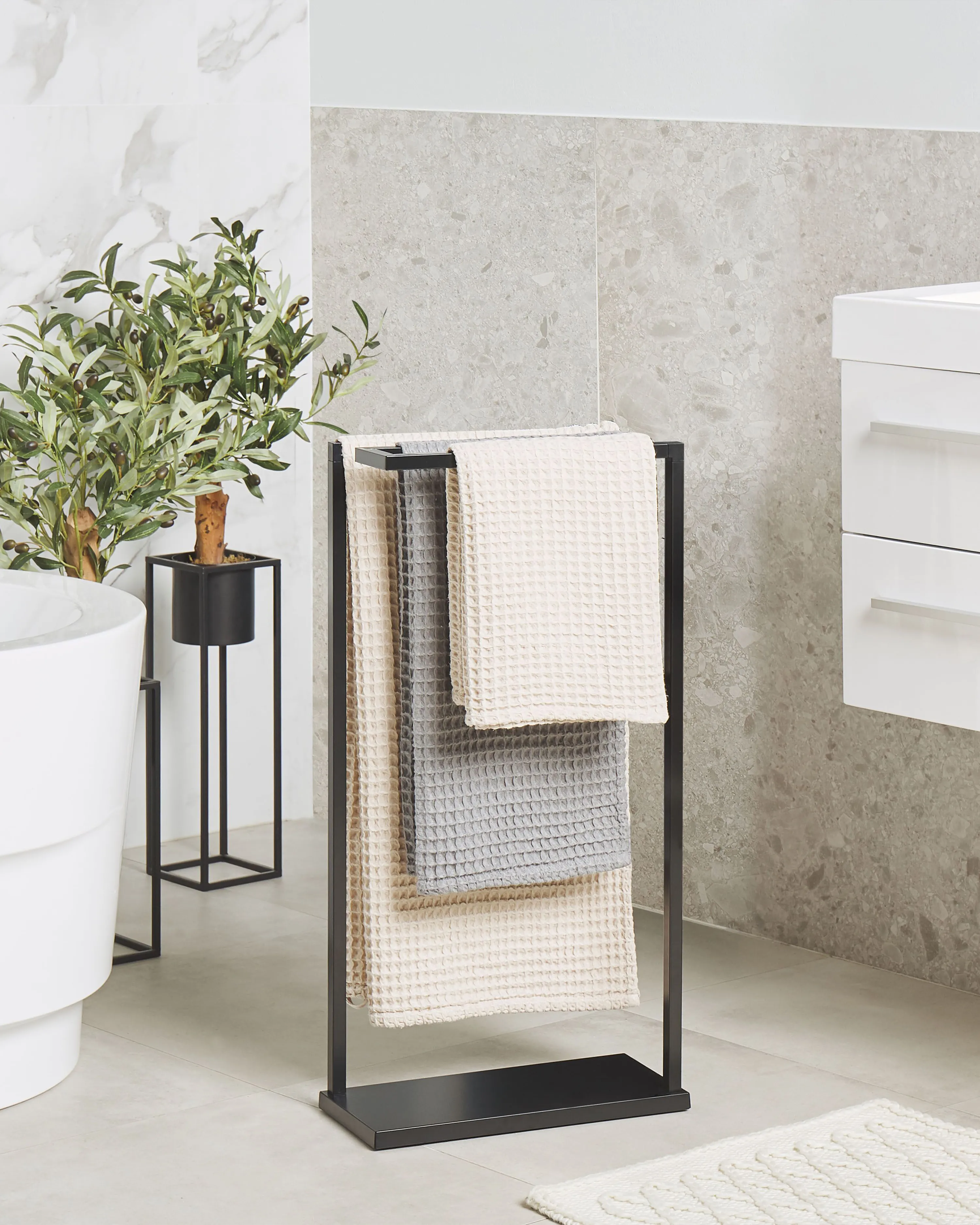 Towel Stand GARCITAS Metal Black