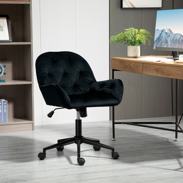 Bürostuhl, höhenverstellbar, LxBxH: 60x61x81-91 cm, schwarz