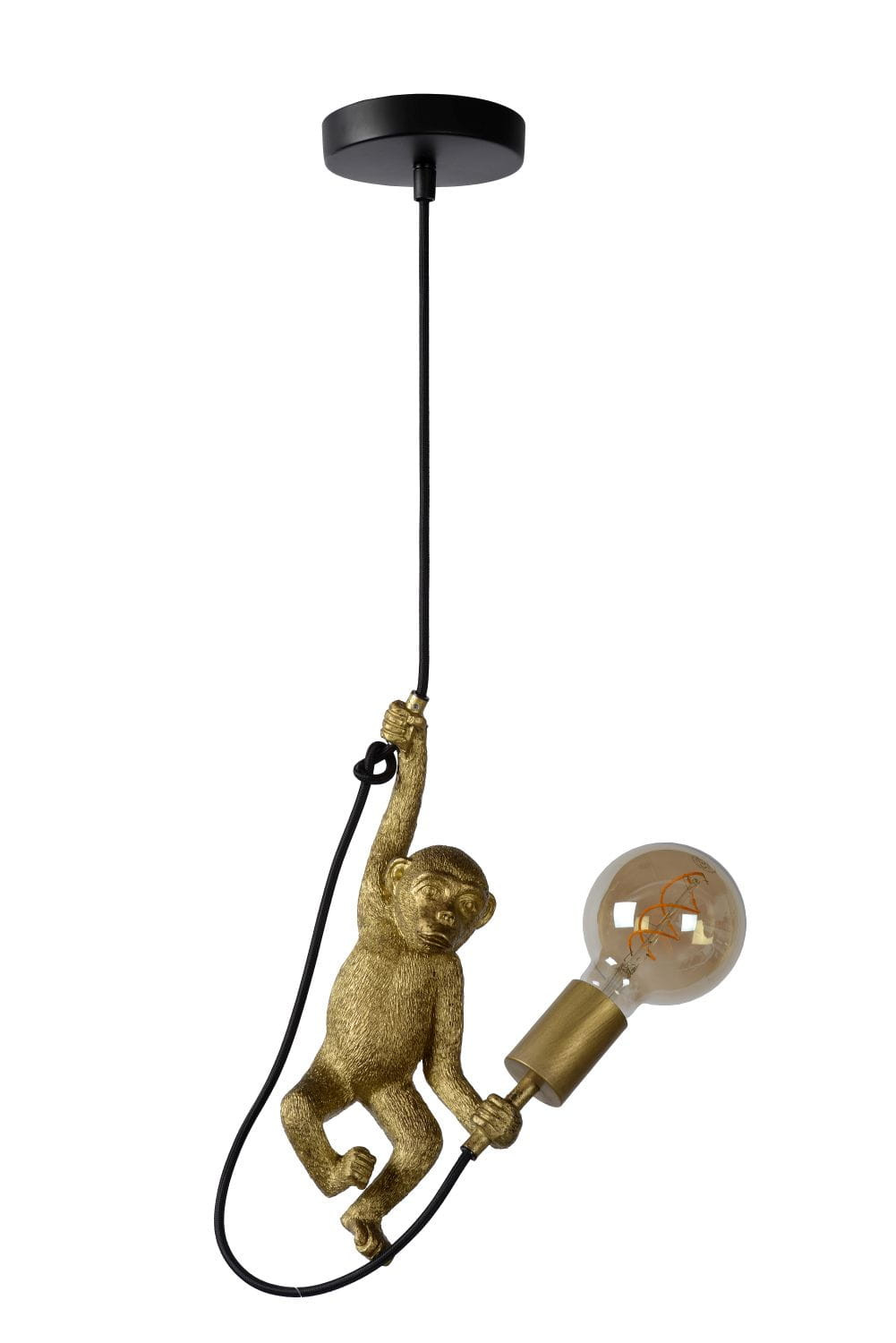 Lampa wisząca EXTRAVAGANZA CHIMP czarno-złota 1xE27x60W IP20 Lucide