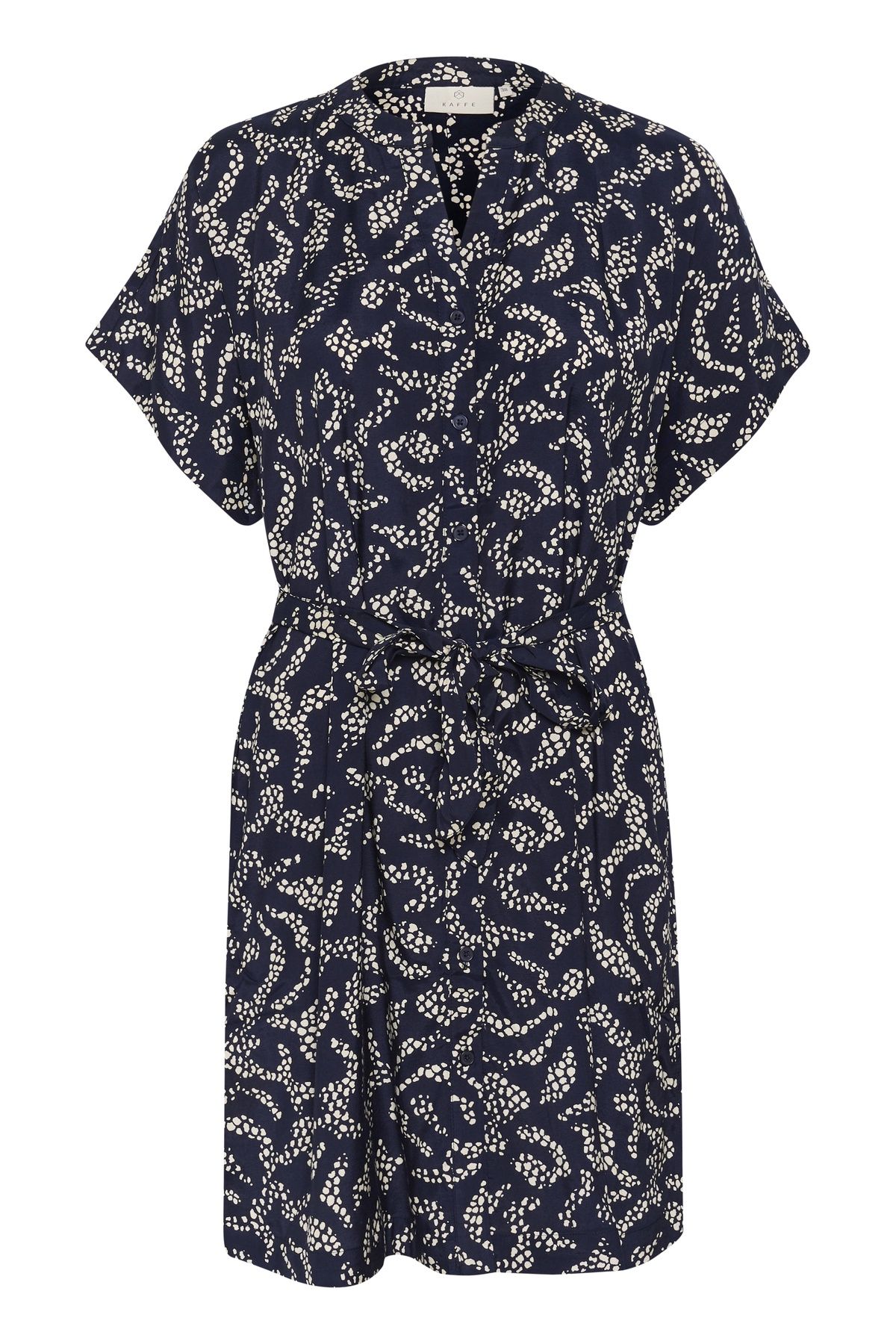 Kaffe KAbarton Tie Waist Shirt Mini Dress