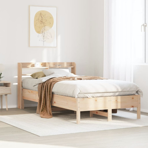 Łóżko Drewniane Rama Łóżka Sofa Brązowe Do Sypialni Pokoju 75x190 cm