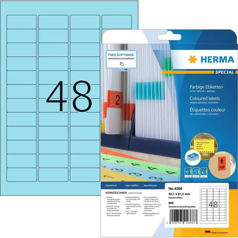 Etiketten 20er-Set Universal-Etiketten