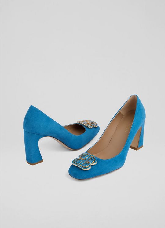 Truly French Blue SuedeMotif Courts