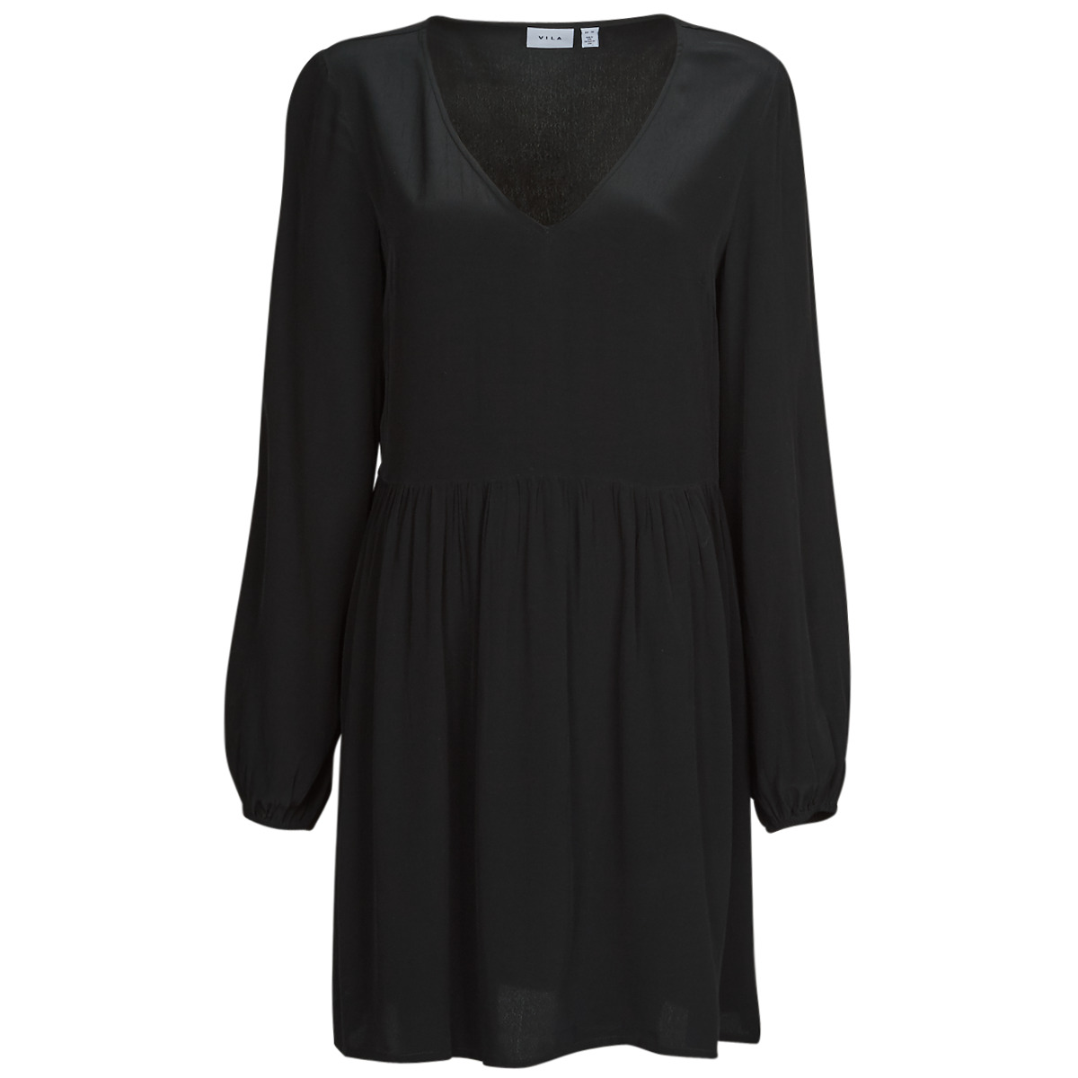 Vila - VIFINI L/S SHORT DRESS - Black