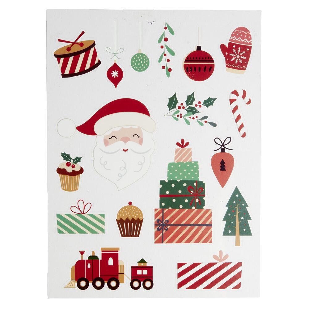 Décoration fenêtre et mur No&euml;l adhésive scène (2 modèles)