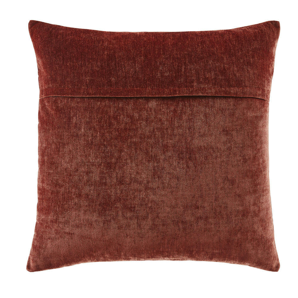 - Coussin en velours de polyester recyclé effet vieilli 60x60