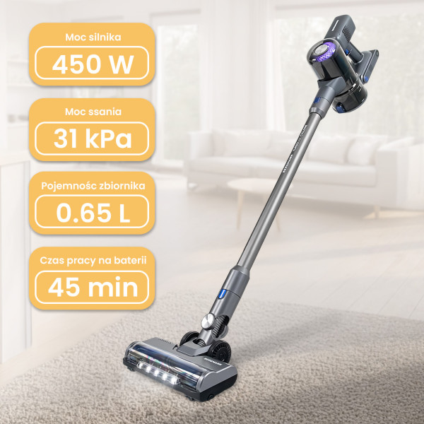 Odkurzacz Pionowy Bezprzewodowy BERGMANN HAX 125 450W