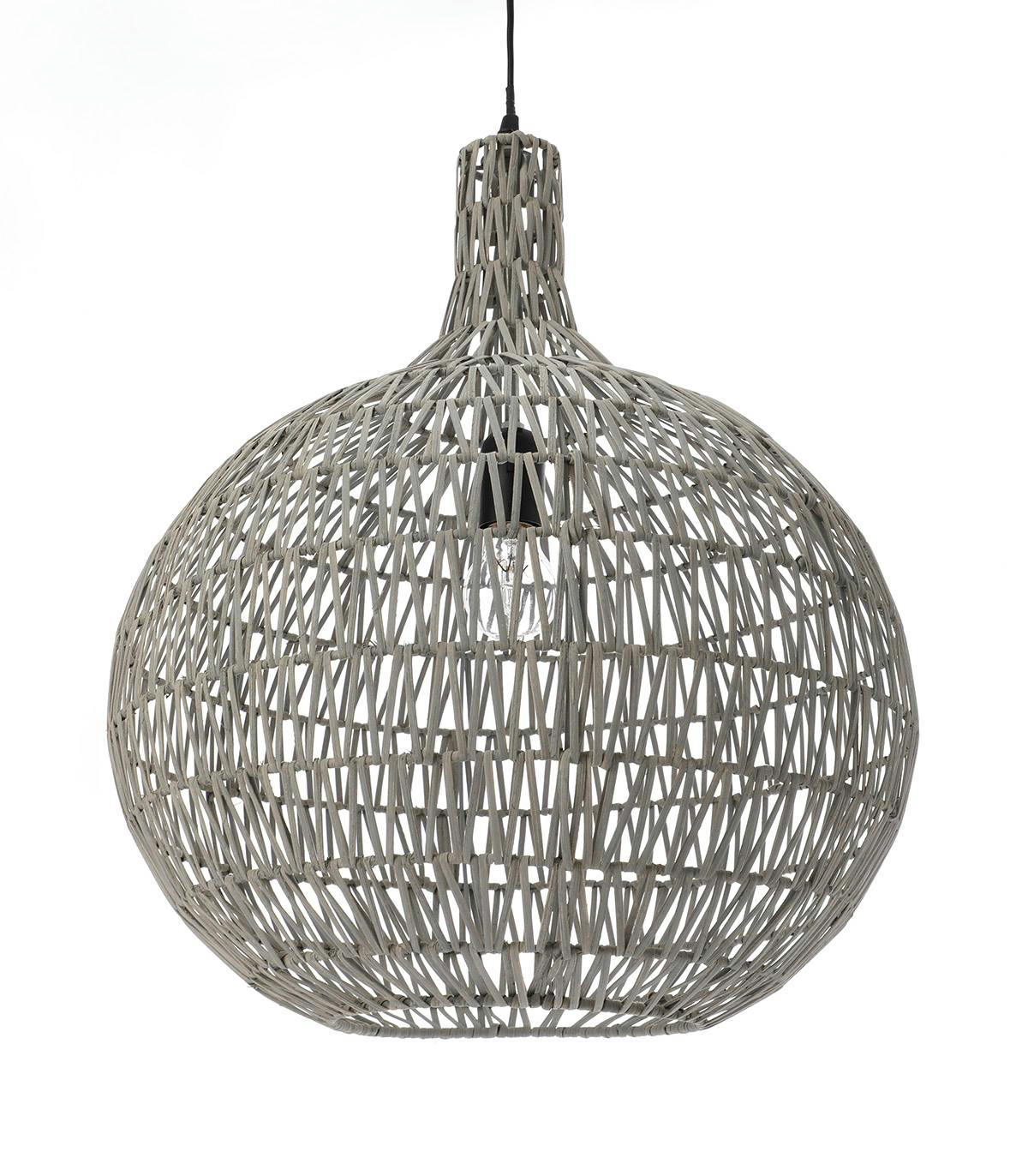 HINA - Suspension en rotin gris d. 44 cm