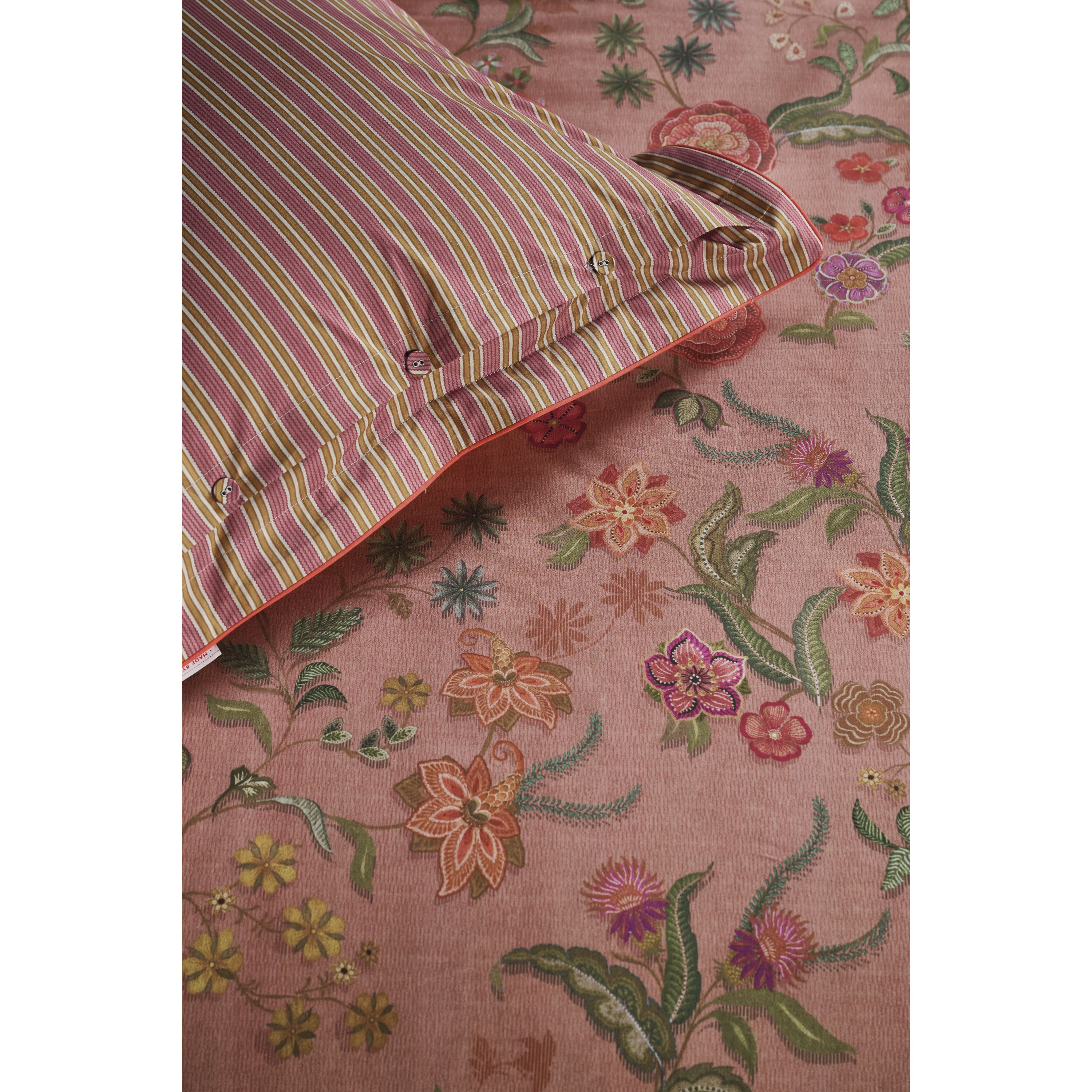 Pip Studio Coco Flower Dekbedovertrek 200 x 200/220 cm - Koraal