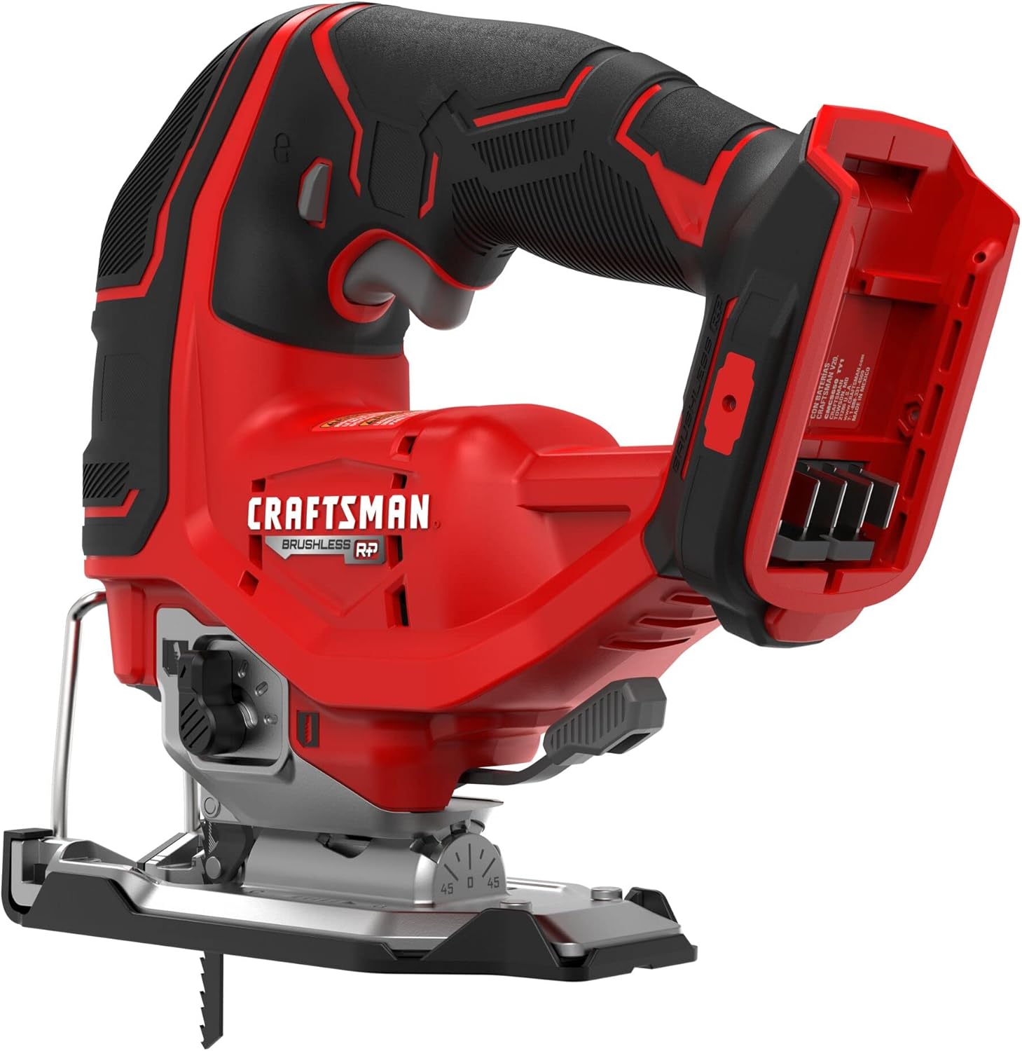 CRAFTSMAN V20 RP Cordless Jig Saw, 3 Orbital Settings, Up to 3,200 SPM, Variable Speed Keyless, Bare Tool Only (CMCS650B)