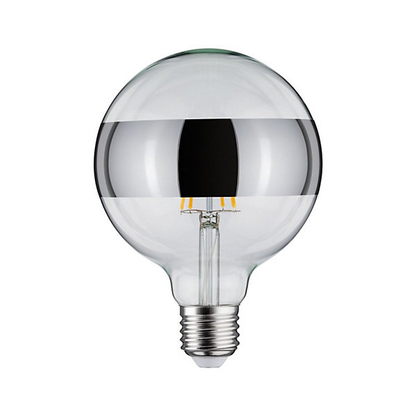 LED G125 anneau réfléch 600lm E27 2700K 6,5W 230V Argent gradable