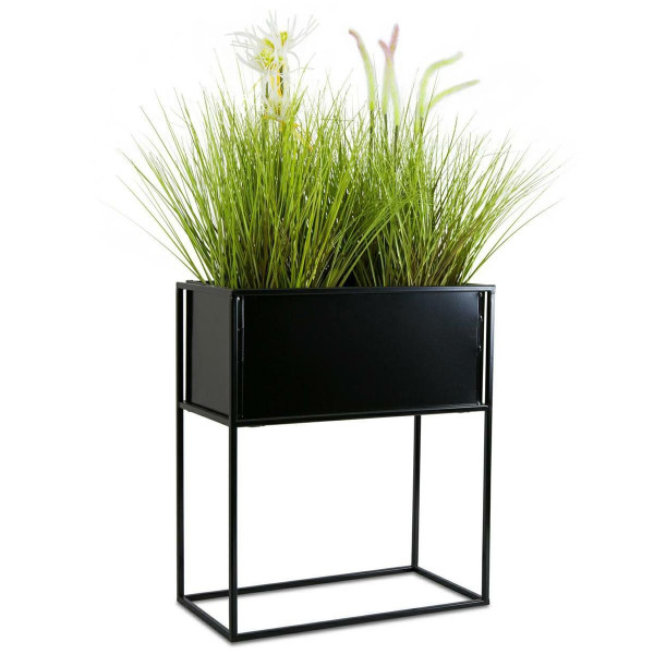 Kwietnik stojący skrzynia czarny 50 cm LOFT