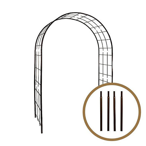 Arche de jardin - Louis MOULIN - Modèle 3006 - Fer vieilli - Métal époxy - 180x250 cm