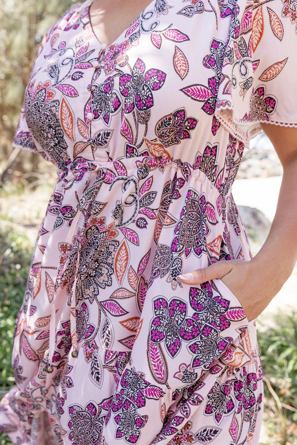 Eden Maxi Dress in Blushing Blossoms