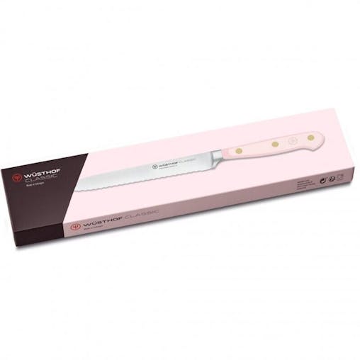 Wusthof Classic Serrated Utility 14cm Knife | Pink Himalayan Salt