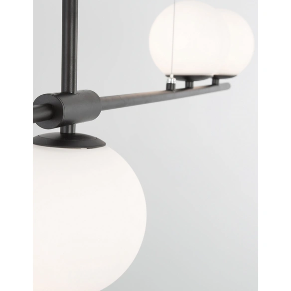 Pendelleuchte »Impero «, LED, 4-flammig, schwarz/weiß