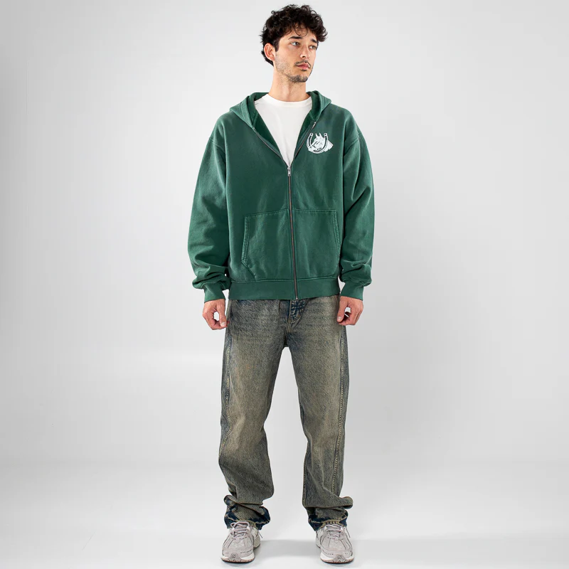 One Of These Days Valley Rider Zip Up - Forest Green