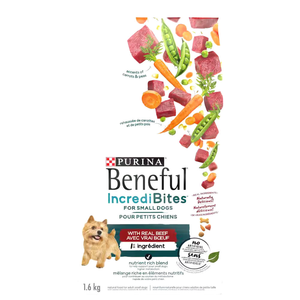 Purina Beneful® IncrediBites® for Small Dogs Beef Adult Dry Dog Food, 1.6-kg