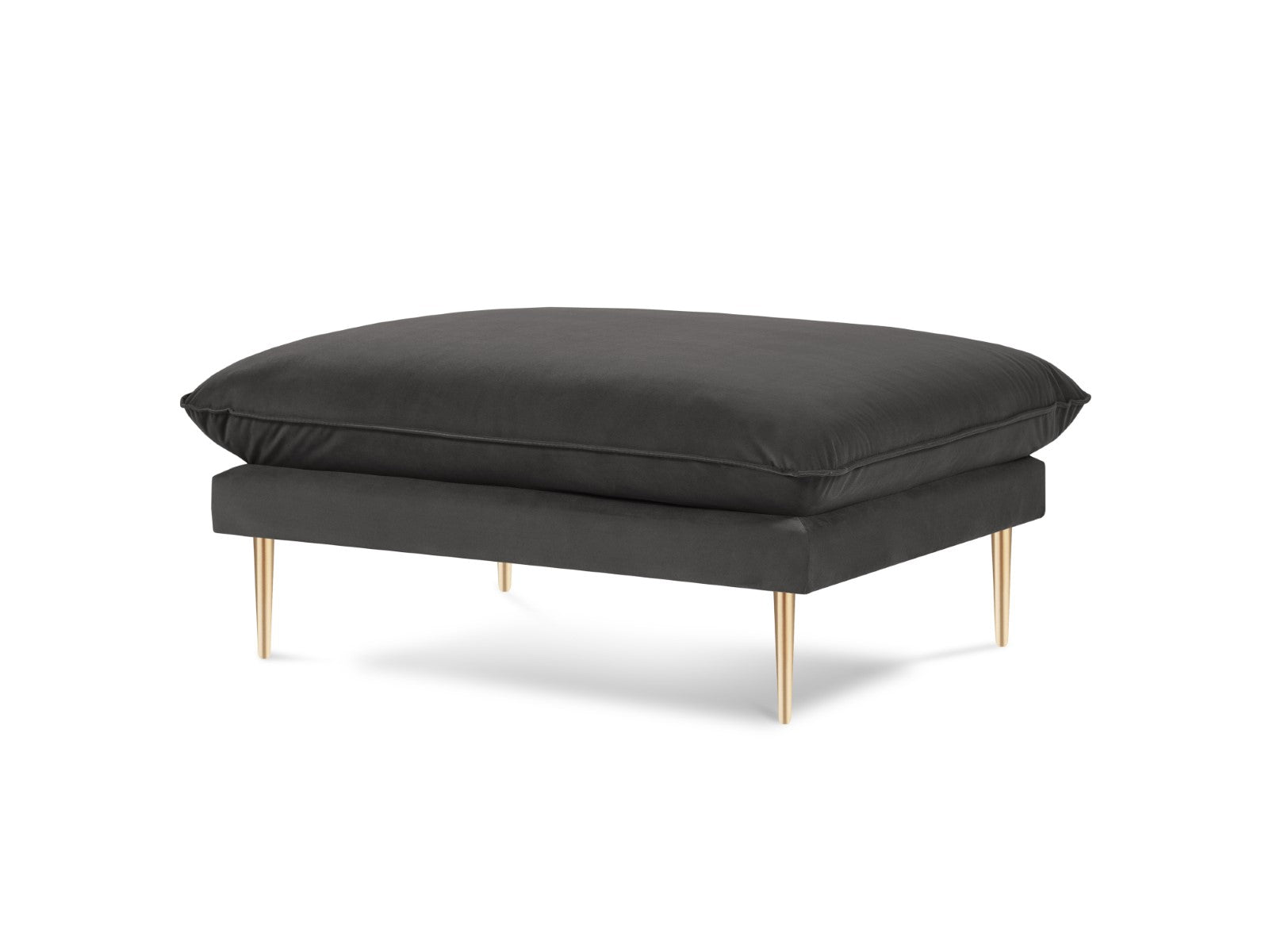 Cosmopolitan Design Poef Vienna flueel, donkergrijs - 73x93x43cm