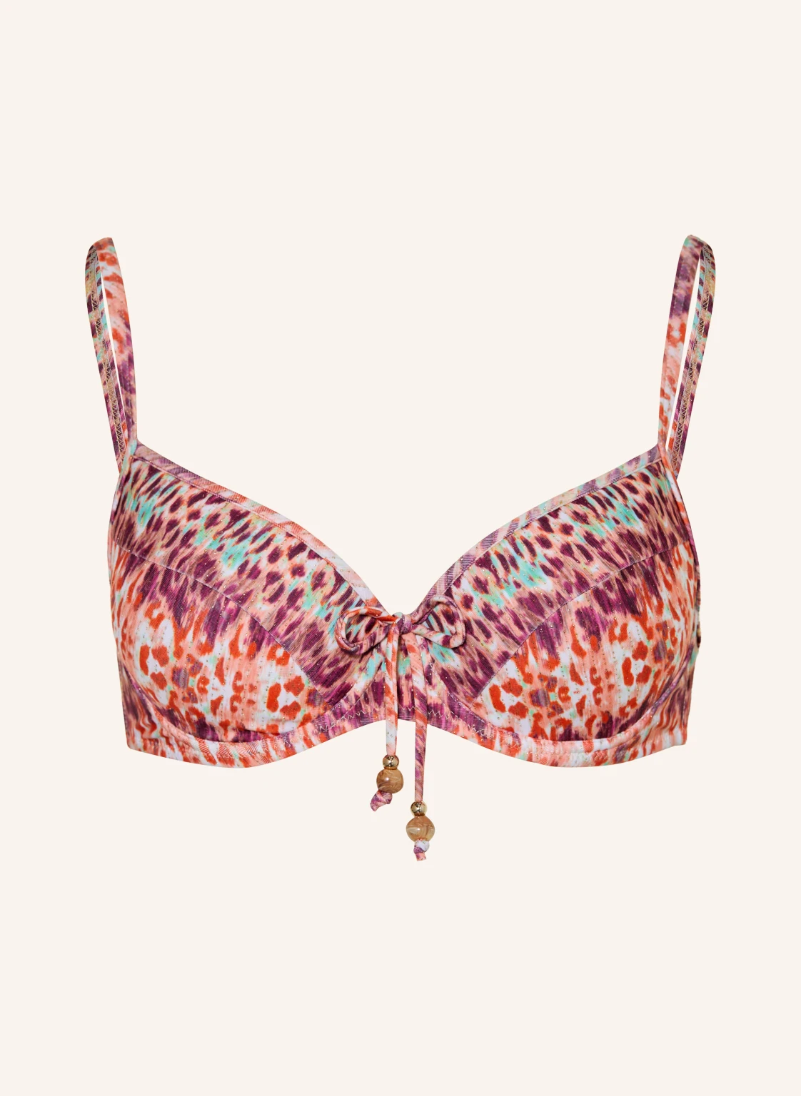 Lidea Bügel-Bikini-Top BATIKBLAZE mit Glitzergarn und Schmuckperlen