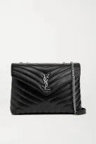 SAINT LAURENT Loulou medium quilted leather shoulder bag black