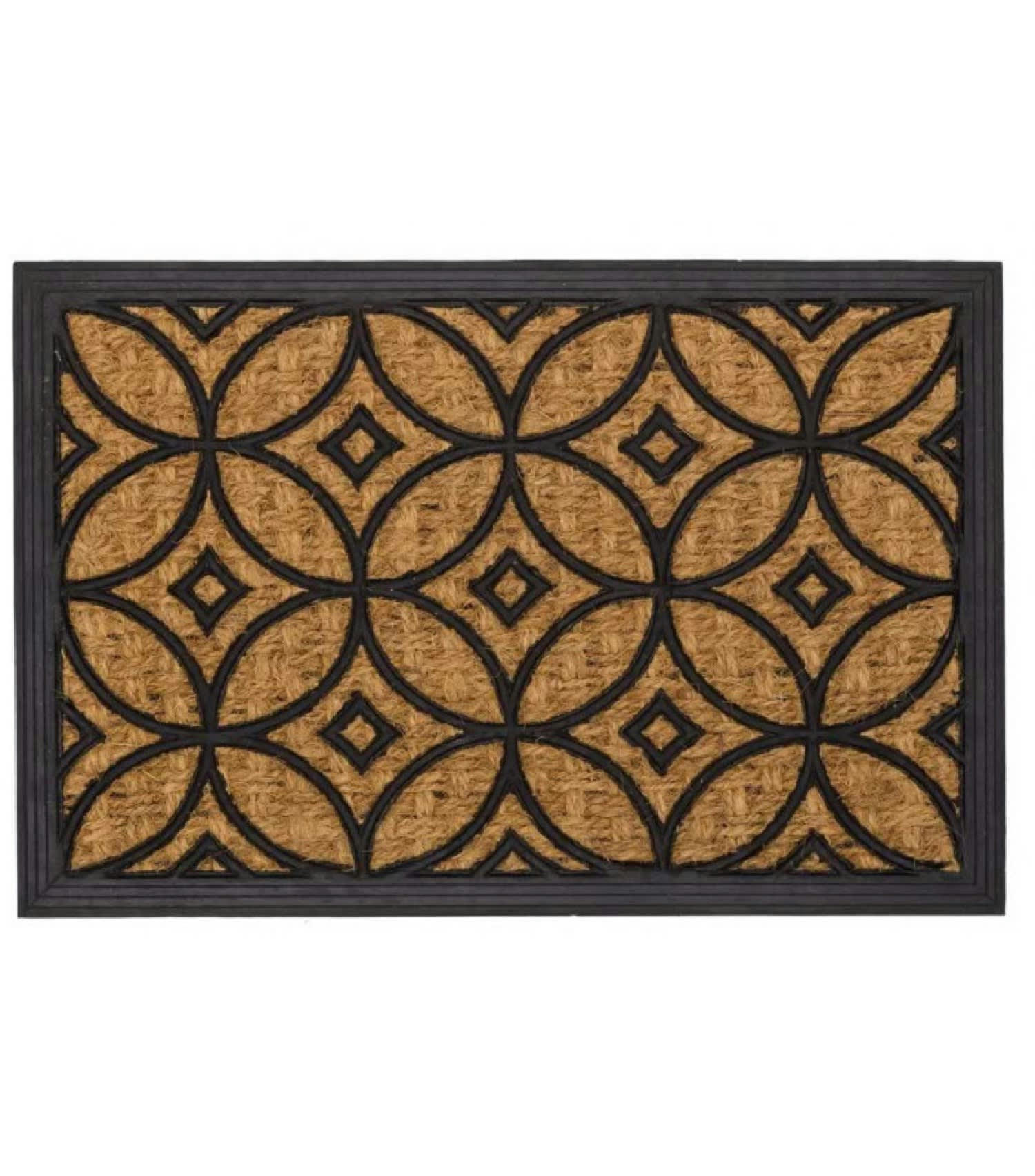 PANAMA - Paillasson en caoutchouc et coco 60x40cm