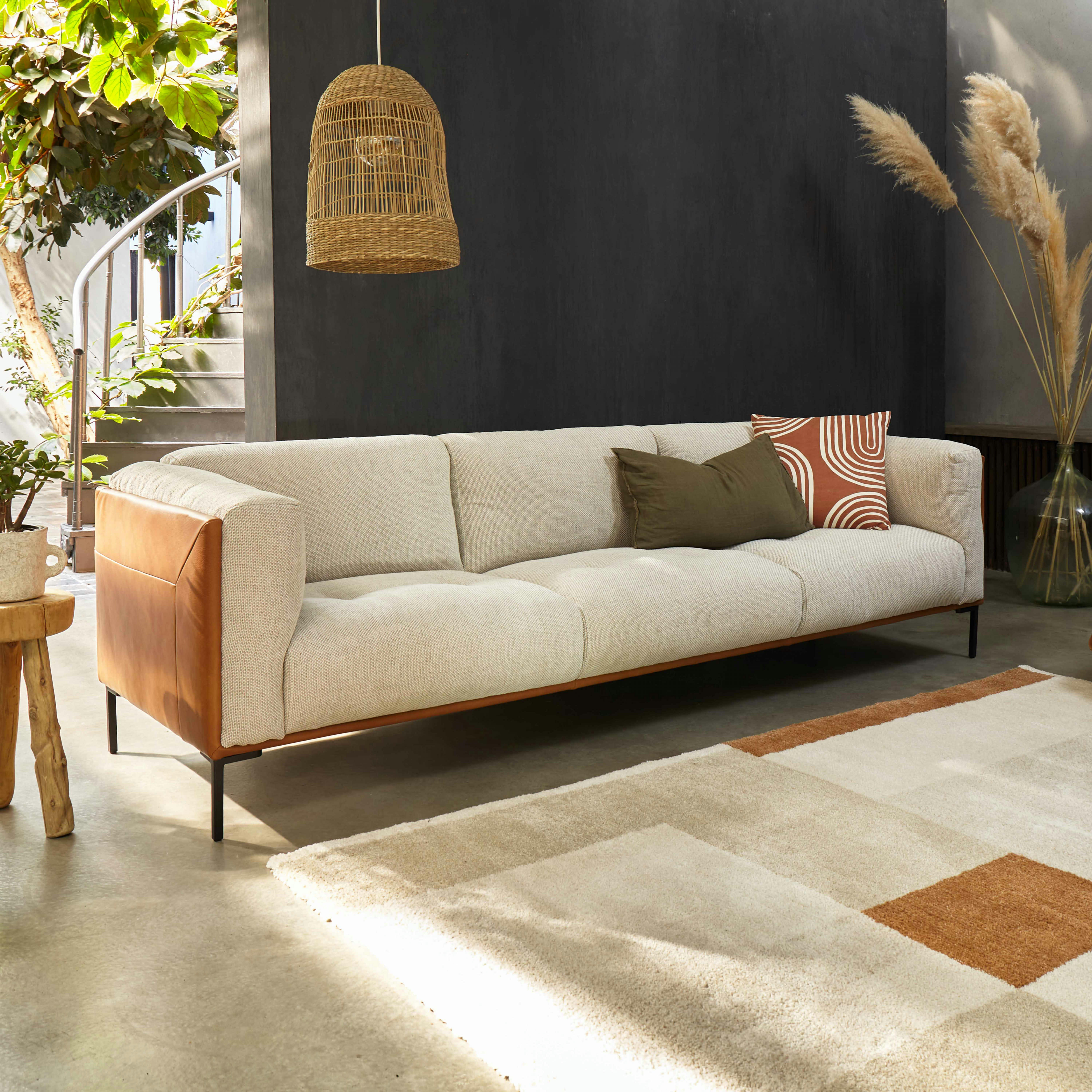 CUBRIK - Tapis rectangulaire motif graphique à poils courts 120 x 170 cm