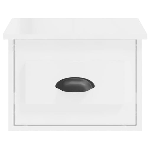 NNEVL Wall-mounted Bedside Cabinet High Gloss White 41.5x36x28cm