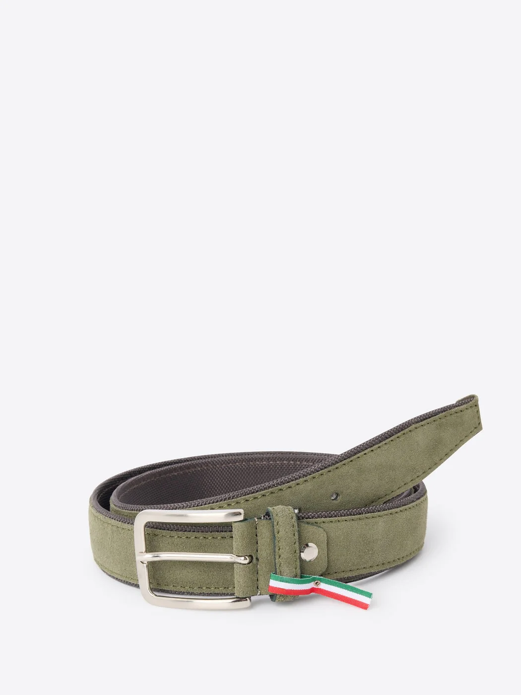 Ceinture bi-matière suédé