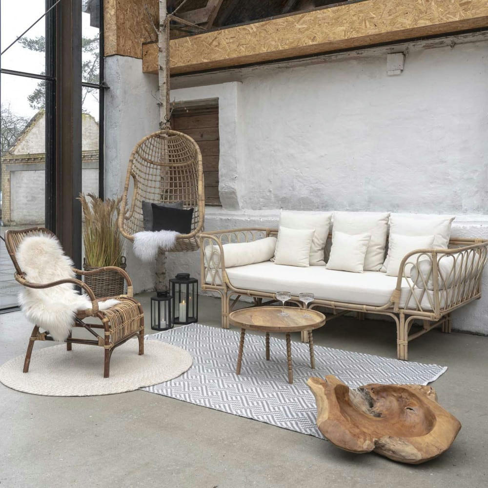 JAMMU - Table basse ronde en manguier D60cm naturel