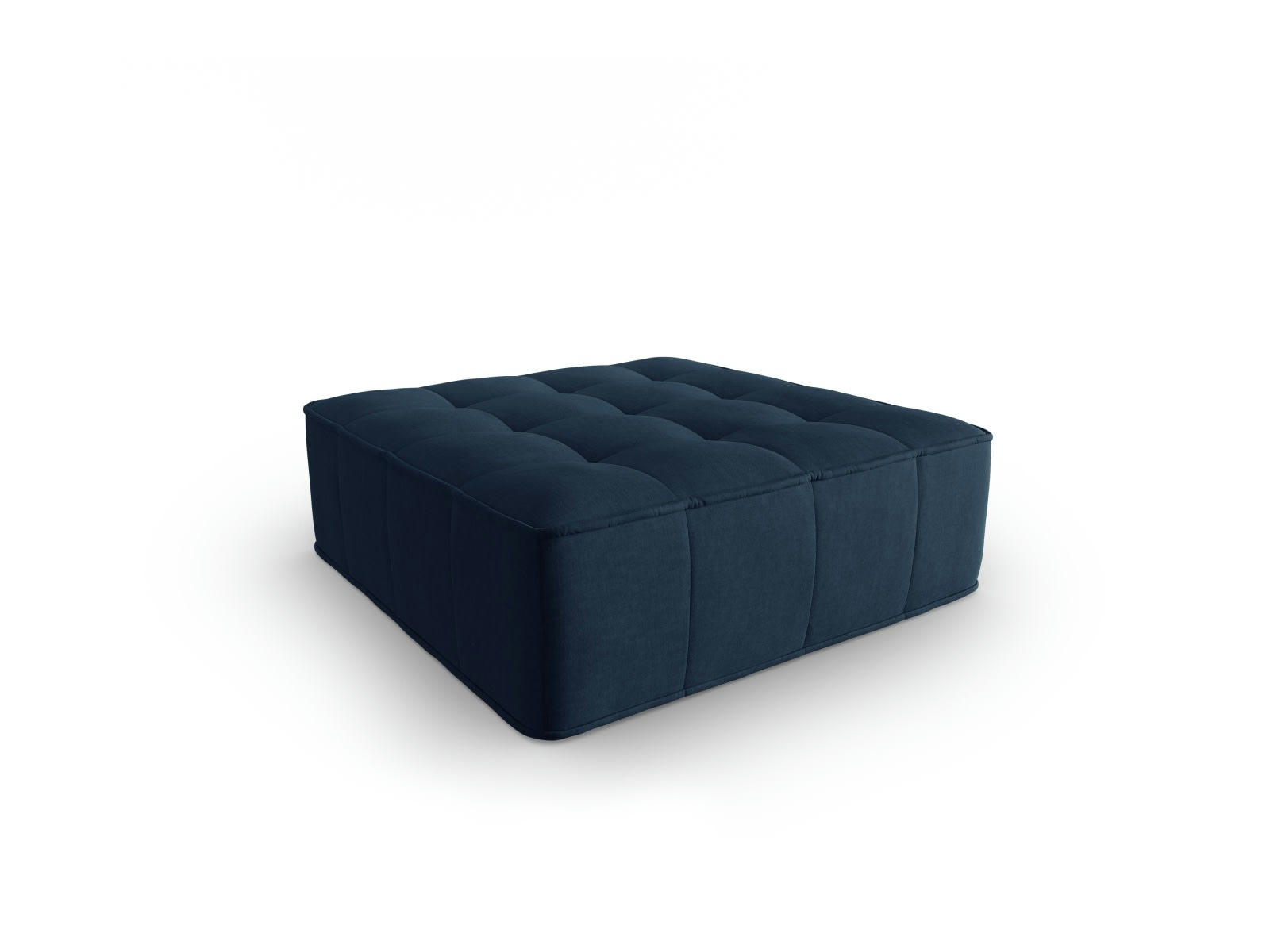 MIKE - Pouf 1 place en tissu structurel blue jeans