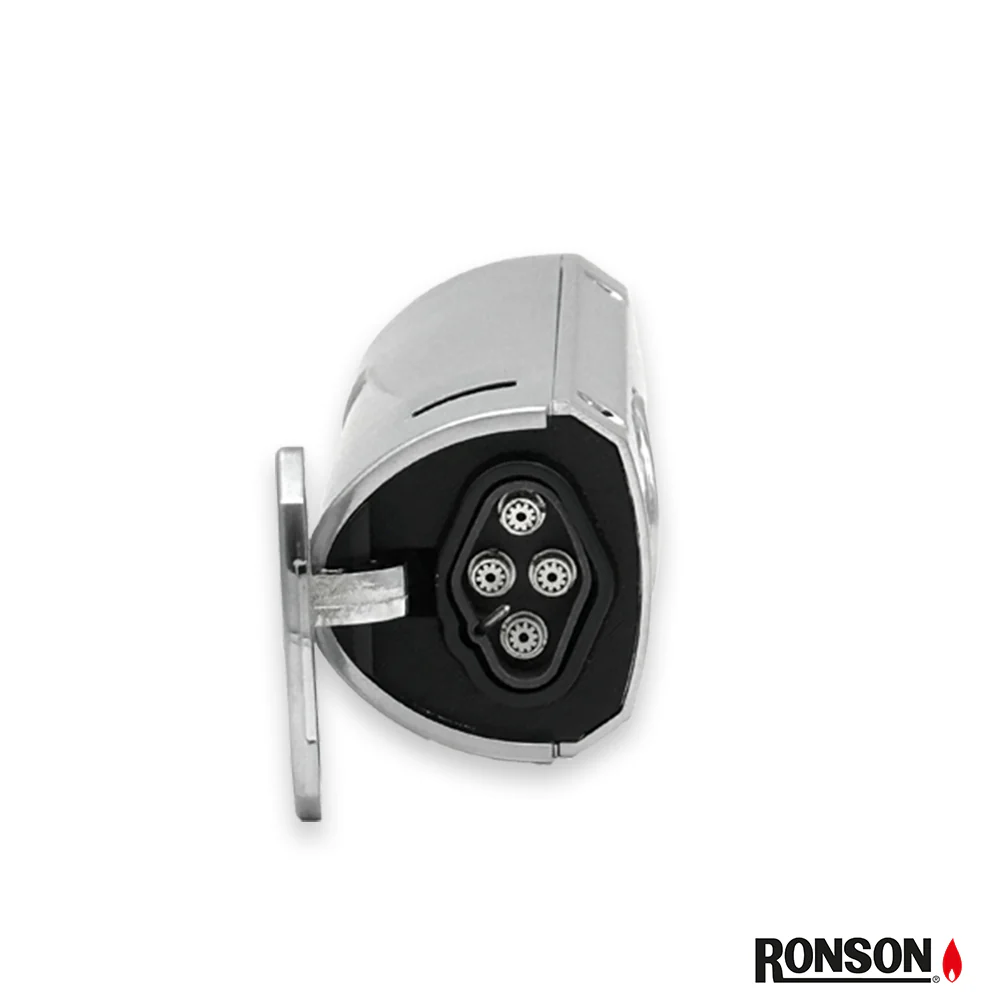 Ronson Volcano Cigar Lighter Jet Gas Lighter SILVER (110001)