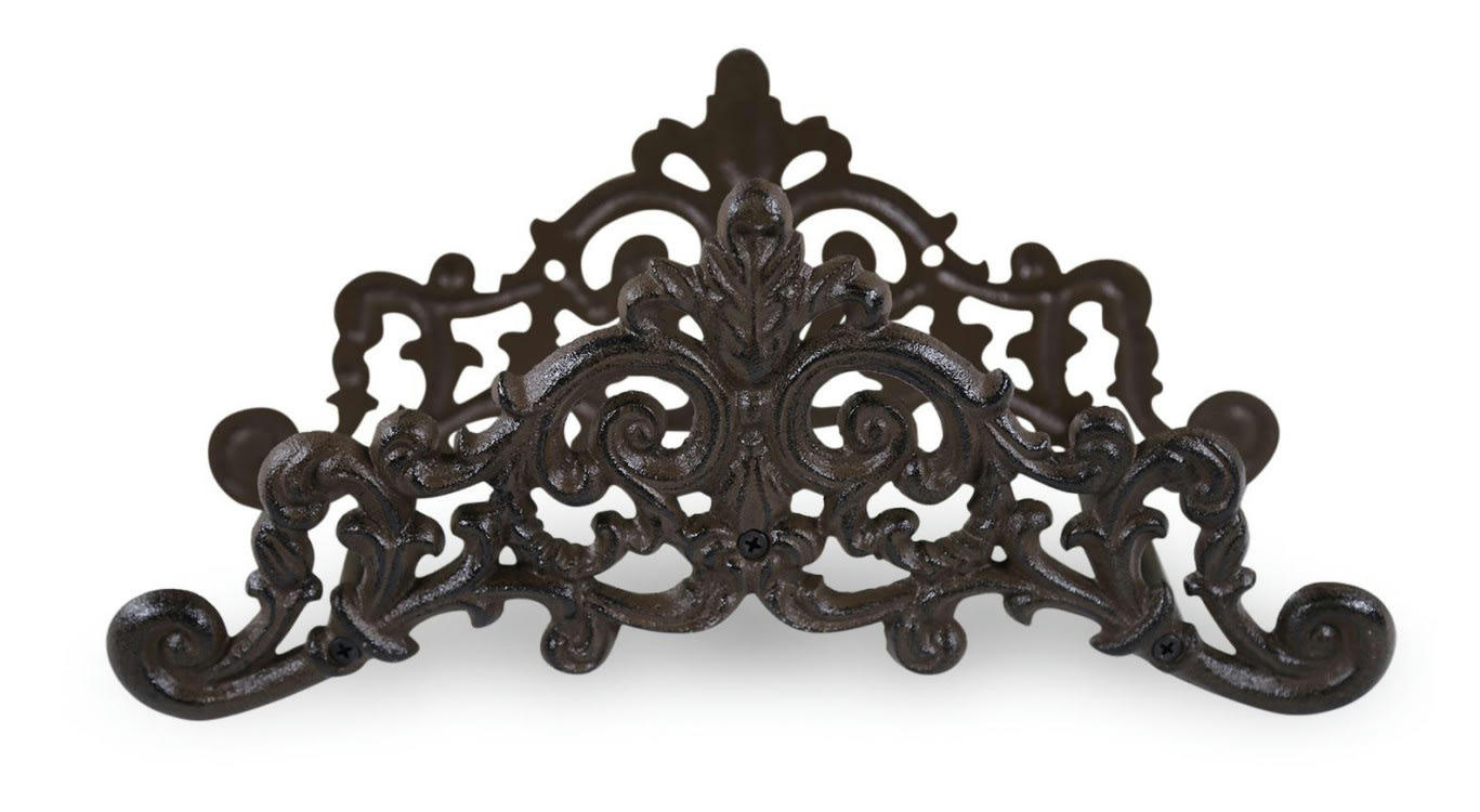 - Support Tuyau Arrosage Fonte Marron 34.5x14.5x15cm