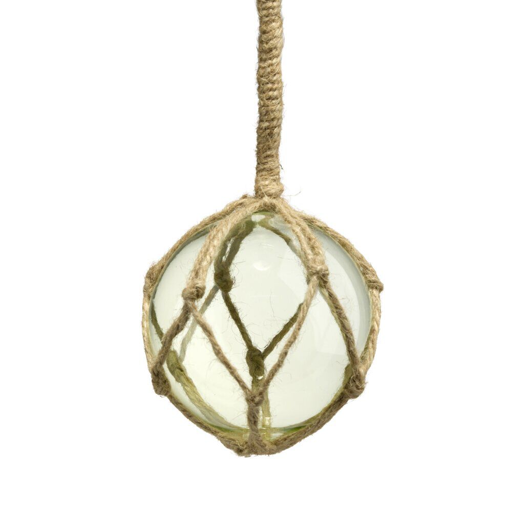 Boule décorative en verre et jute Ø11,5xH12cm (3 modèles)