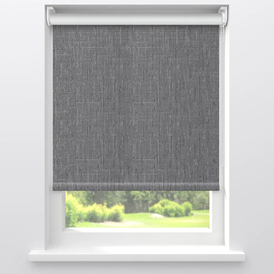 Kwantum Rolgordijnen | Rolgordijn Xem  Verduisterend Antraciet