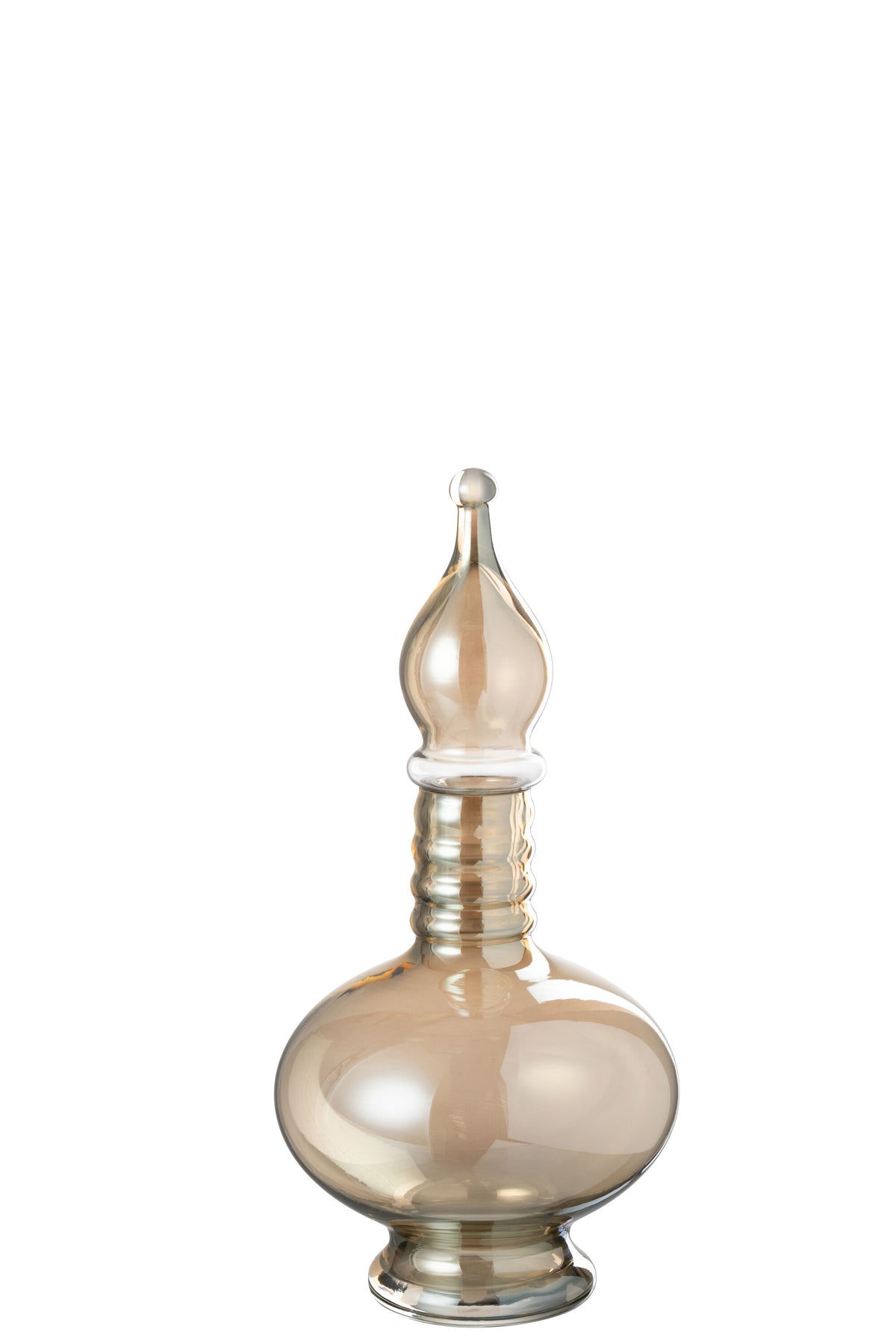 J-Line vaas   stop flesje Joey - glas - beige - small
