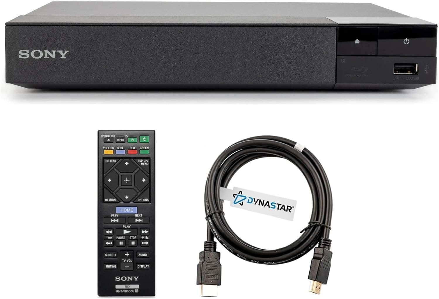Region Free Blu-ray Player Compatible with Sony BDP-S1700 Multi Region Code Free | Blu-ray Regions A  B  C | DVD Regions 0-8 with Dynastar 6FT HDMI Bundle