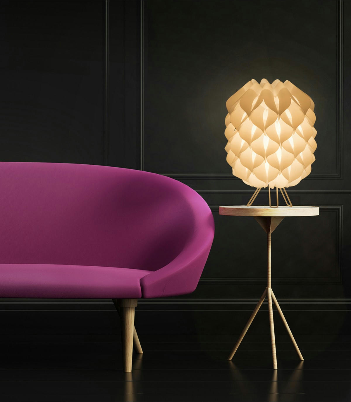 IRIS - Lampe en polypropylène blanc h.34 cm