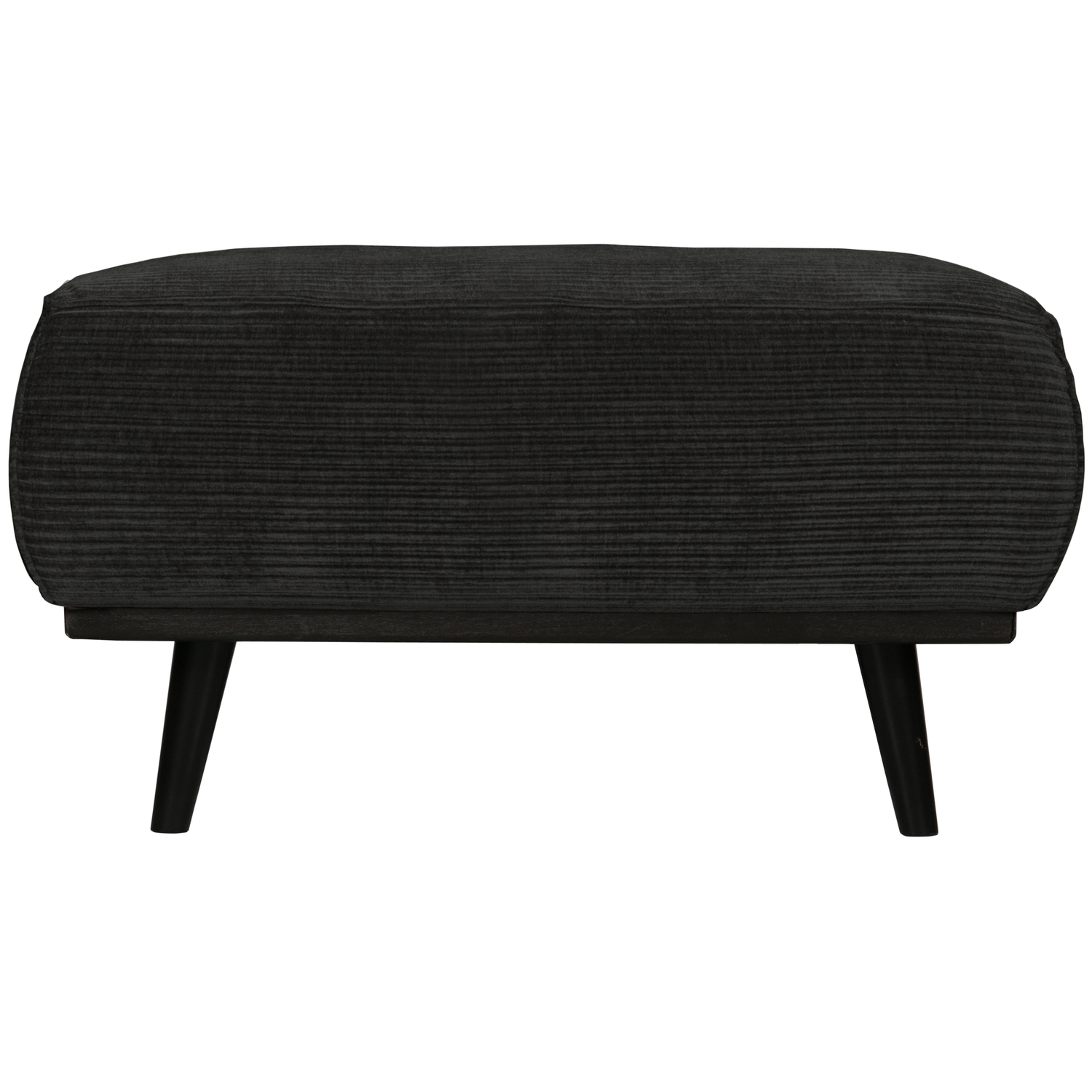 WOOOD hocker Statement - Brede Platte Rib - Graphite - 40x80x55