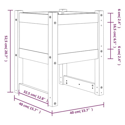 NNEVL Planters 2 pcs 40x40x52.5 cm Solid Wood Pine