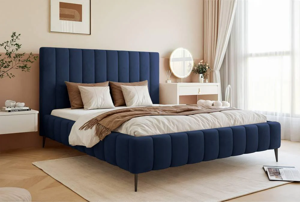Bedframe Flores velvet 180x200 met opbergruimte