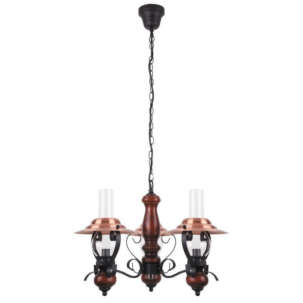 Lampa wisząca czarno-przezroczysta Enna 3xE14x15W Rabalux
