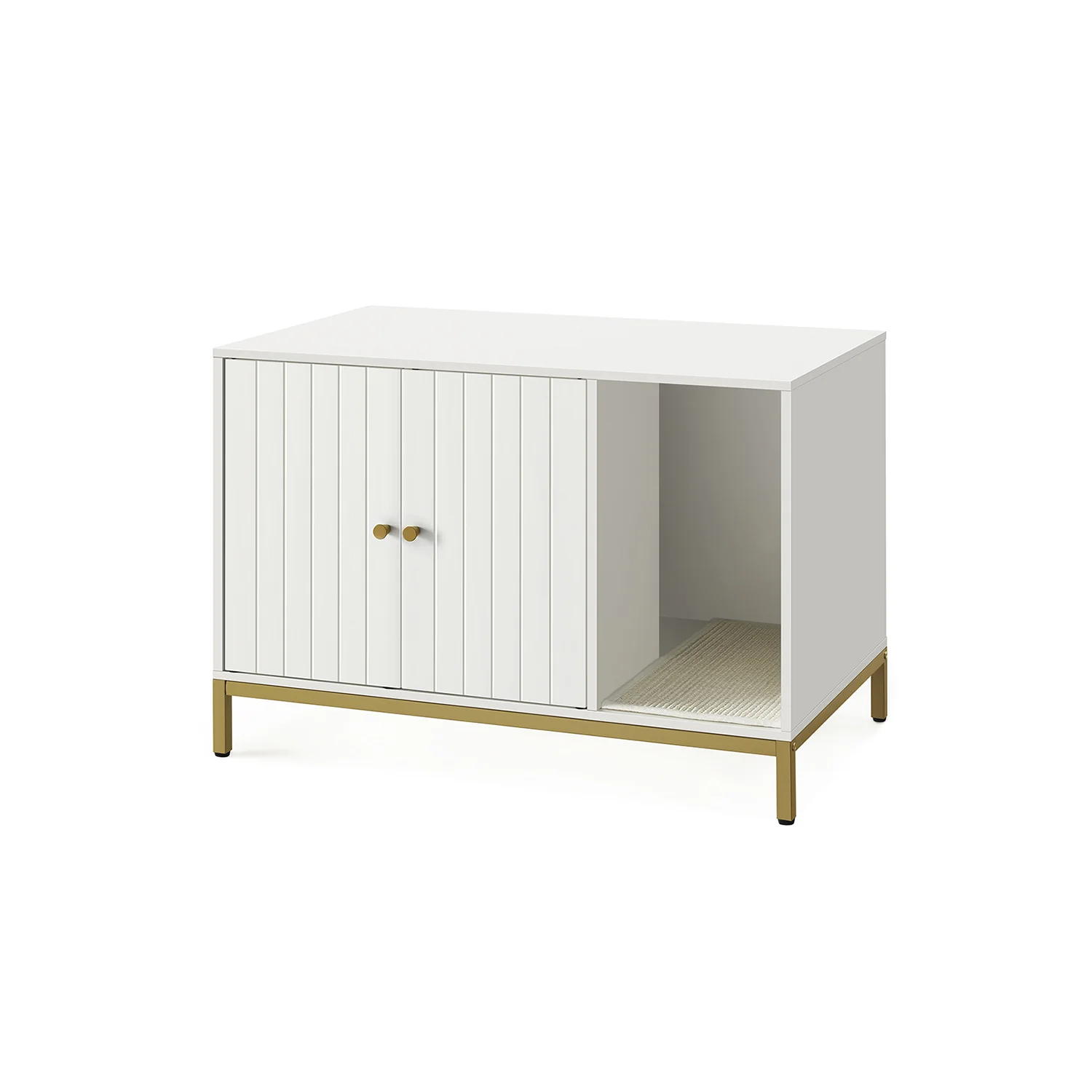 Maison de toilettes pour chat blanc