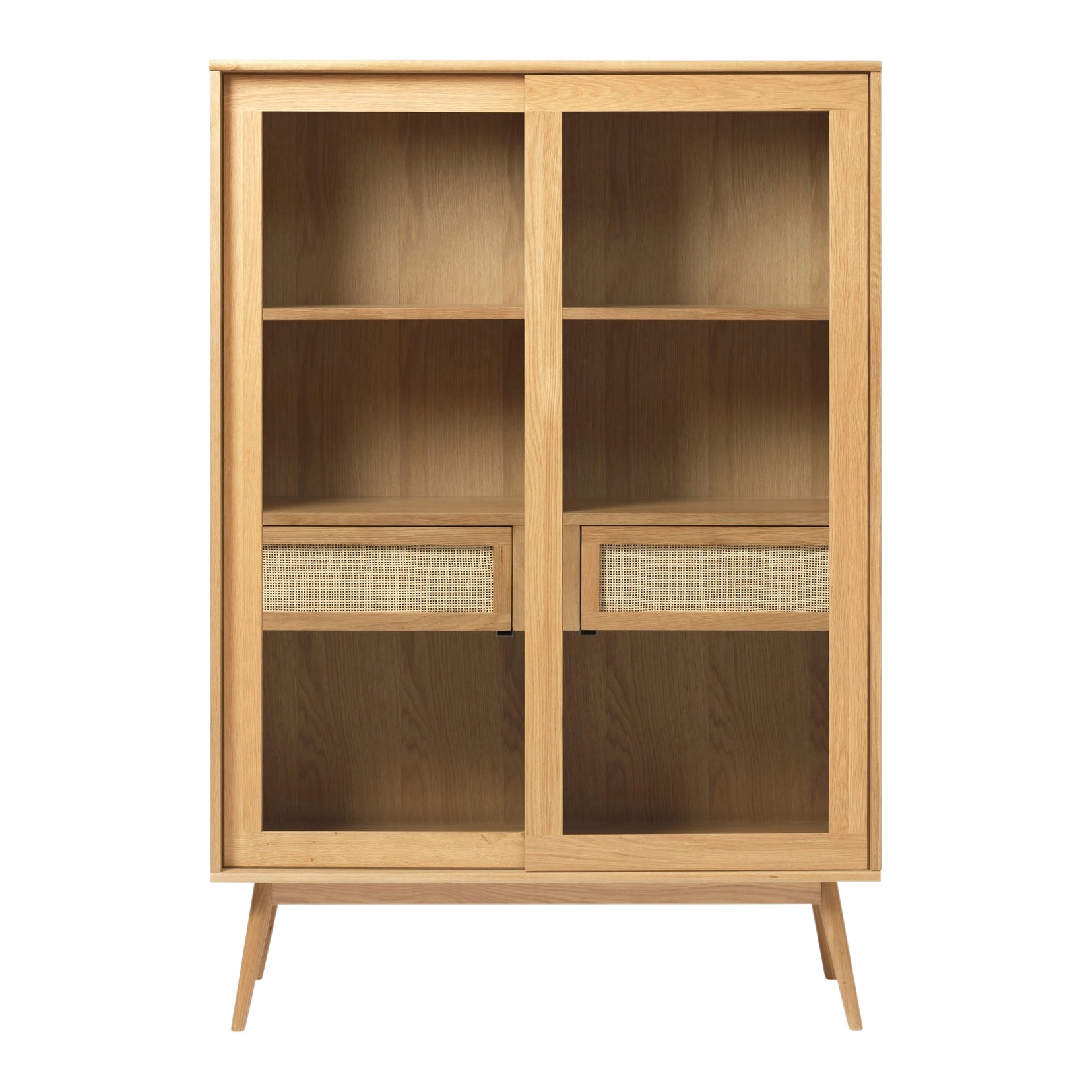 by fonQ Nomad Vitrinekast - Naturel Eiken