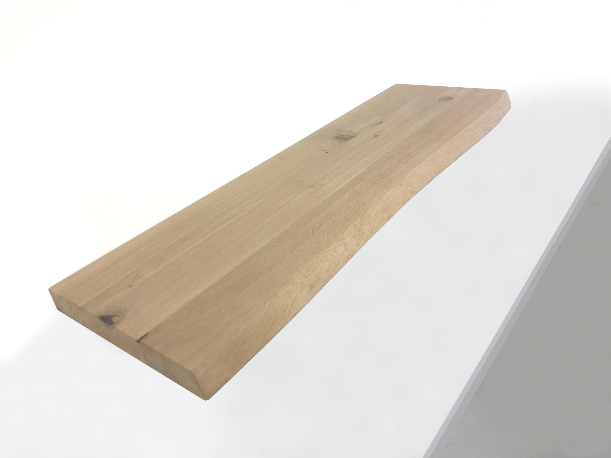 Woodbrothers Zwevende wandplank eiken boomstam 180x30cm