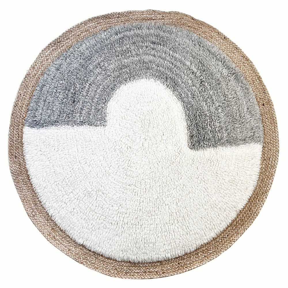 Malagoon Nimba Vloerkleed - Ø 120 cm - Off White