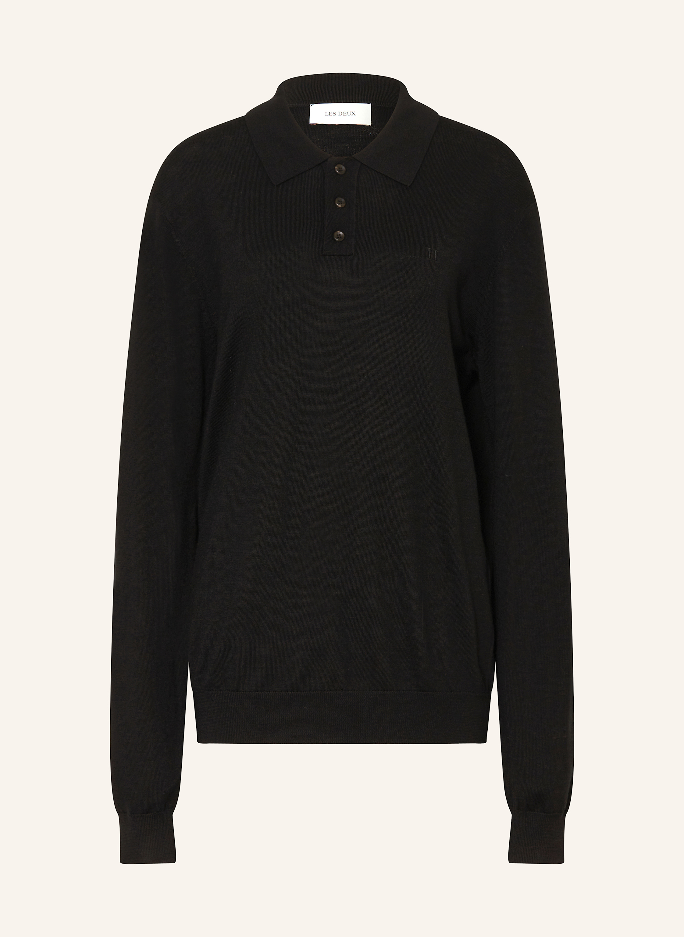 LES DEUX Strick-Poloshirt GREYSON aus Merinowolle