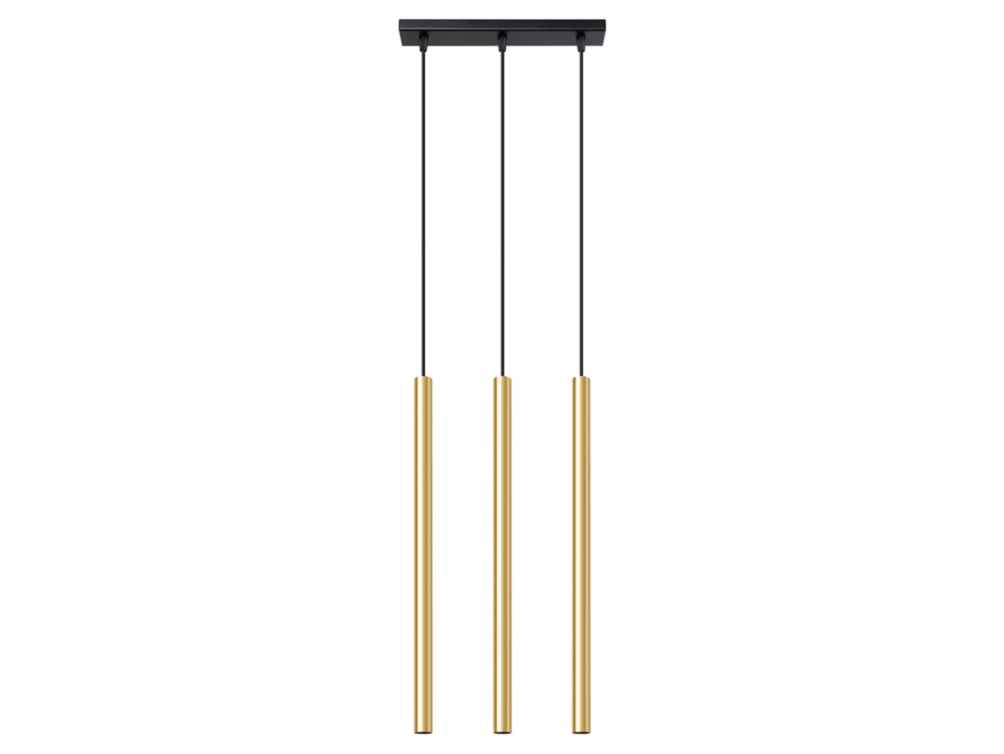 Lampa wisząca Pastelo 3-punktowa 90 cm stalowa złota