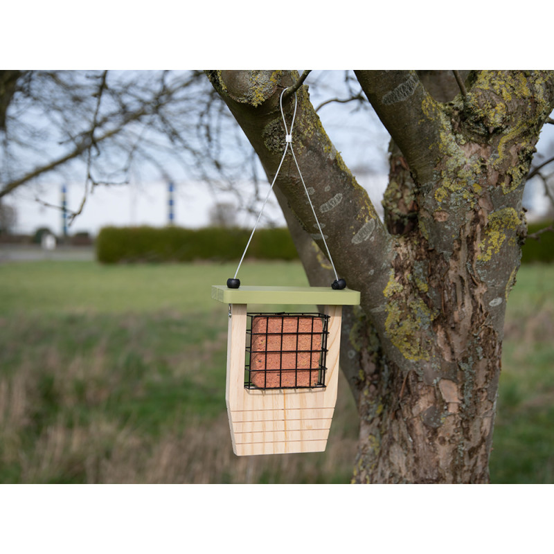 Mangeoire pour pain de graisse en bois 7,5 x 20 x 25 cm EMMA'S GARDEN
