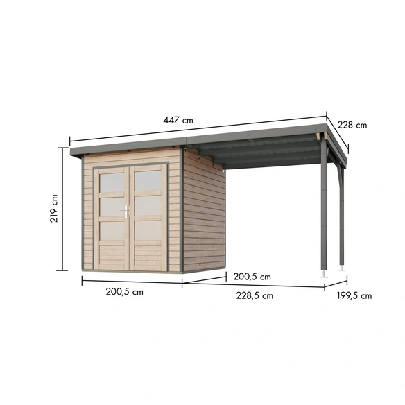 Gartenhaus »Haby«, BxHxT: 229 x 219 x 228 cm (Außenmaße inkl. Dachüberstand)